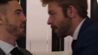 Drunk executive hunks Gabriel Phoenix and Jp Dubois fuck raw