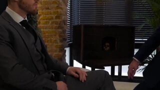 Drunk executive hunks Gabriel Phoenix and Jp Dubois fuck raw