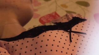 Hairy pussy Japanese babe gets filmed by kinky voyeur