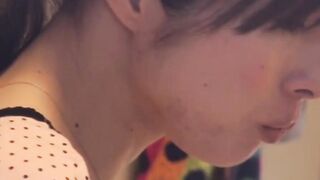Hairy pussy Japanese babe gets filmed by kinky voyeur