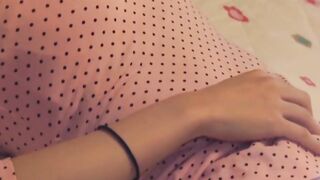 Hairy pussy Japanese babe gets filmed by kinky voyeur