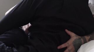 Sexy Gabriel plays with Tommy tanners ftm pussy until cum