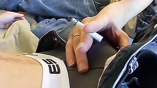 Buff stud Mike lights up and fucked hard young Ayden James