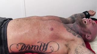 Muscular Gavin W is bound and tickled all over his hairy body
