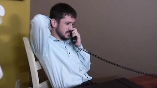 Seductive threesome negotiation as Fluffy gets fucked by trans Casey Kisses and eats