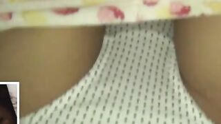 Japanese babe relaxing while her pussy is being touched
