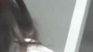 Kinky brunette teases her hairy pussy in a passionate solo