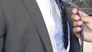 Muscular businessman Jay Roberts anal stretched hard at work