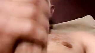 Bald stud gets a helping hand from a mature gay pervert