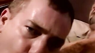 Bald stud gets a helping hand from a mature gay pervert