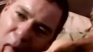 Bald stud gets a helping hand from a mature gay pervert