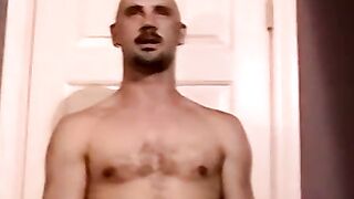 Bald stud gets a helping hand from a mature gay pervert