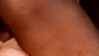 Mature man sucks black amateurs cock and tries his cum