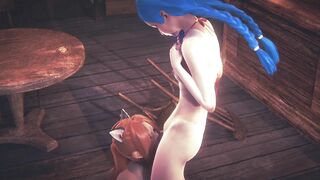 League of leguends LOL Anime 3D - Jinx Jinx has sex inside a tavern - Japanese eastern manga cartoon porn