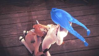 League of leguends LOL Anime 3D - Jinx Jinx has sex inside a tavern - Japanese eastern manga cartoon porn
