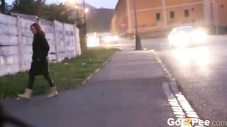 Double Outdoors Pee For Hot Red Head