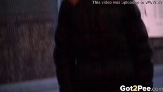 Double Outdoors Pee For Hot Red Head