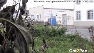 Double Outdoors Pee For Hot Red Head
