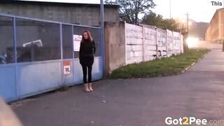 Double Outdoors Pee For Hot Red Head