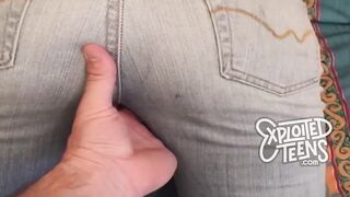 five toes 8 19 yr older blonde with HUGE titted makes her debut porn