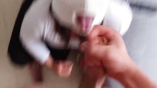 She wants me to come inside her mouth, she offer me a slobbery oral sex and lets me suck her dick but I can't.