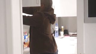 Girl gaping butt railed