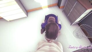 1 Piece Anime - Nico Robin ride a huge dick - Japanese manga animated porn