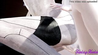 Nier Automata Anime - A2 Rough sex and receives multicum - Japanese eastern manga hentai game porn
