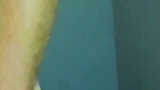 Hunky amateur fills his condom from anal fucking black man