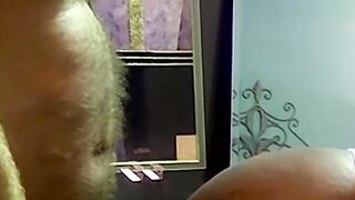 Hunky amateur fills his condom from anal fucking black man