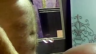 Hunky amateur fills his condom from anal fucking black man