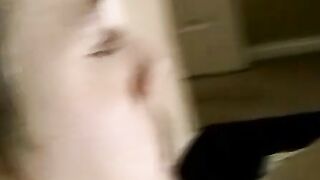 Big dicked young American receives blowjob and jerks off