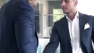 Kinky businessman Klein Kerr anal fucked hard after handjob