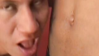 Latin twink filled with bare hard cock after 69 passion