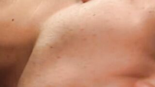 Latino twink barebacks his lover and sprays cum on his ass