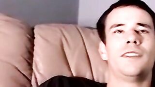 Thick throbbing cock amateur jerks off in homemade solo