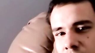 Thick throbbing cock amateur jerks off in homemade solo