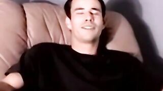 Thick throbbing cock amateur jerks off in homemade solo