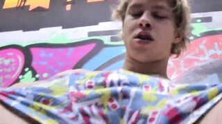 EastBoys Cute Blonde Boy Justin Jerking off Dick
