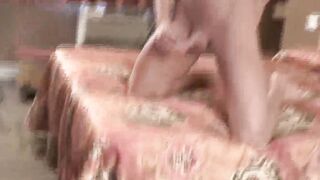 Mysterious stud strips and masturbates before shooting cum