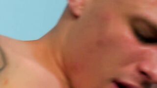 Twink impaled on hard dick after slobbering all over it