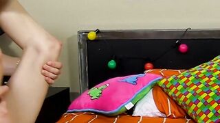 Candy twinks kiss before bareback drilling ends in cumshots