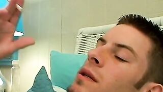 Cock smoke blowin and a hot ass fingering by ripped Mike Roberts