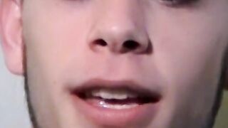 Hairy Bleu fingered his tight butthole while lighting up his cig