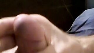 Hairy Bleu fingered his tight butthole while lighting up his cig
