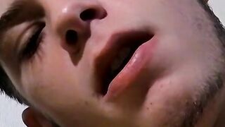 Hairy Bleu fingered his tight butthole while lighting up his cig