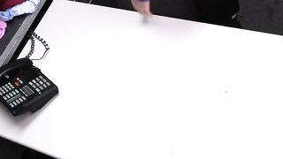 Banging thief big tit nurse from behind in the backroom