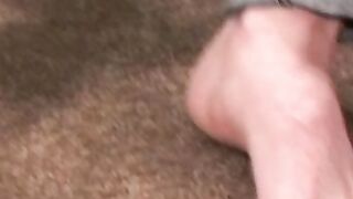 Horny amateur jerks off his big throbbing cock in hot solo