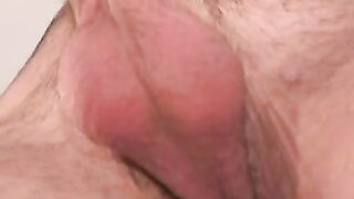 Horny amateur jerks off his big throbbing cock in hot solo