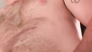 Horny amateur jerks off his big throbbing cock in hot solo